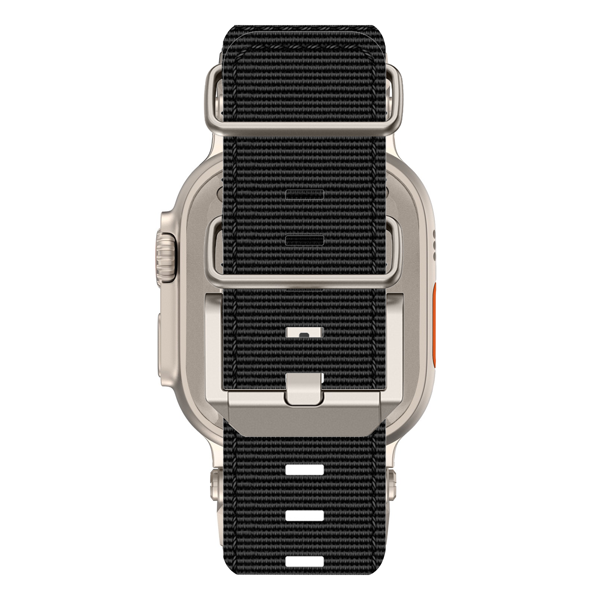Bandz Apple Watch Ultra Nylon Armband 'Explorer' (Schwarz mit Titan)