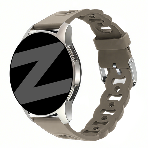 Bandz Withings Steel HR Sport Silikonarmband 'Chains' (Beige-Braun)