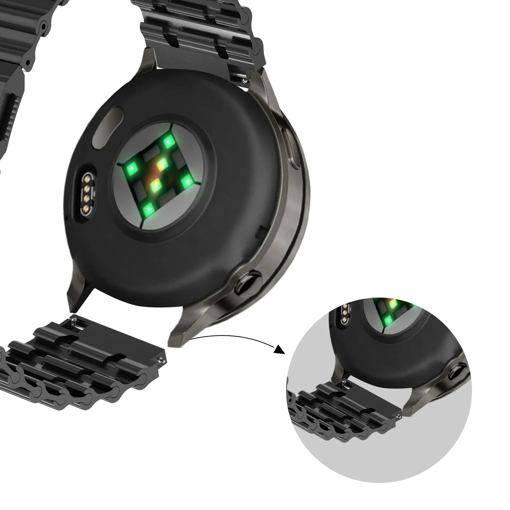 Bandz Polar Grit X2 Pro Premium Steel Strap 'Ocean' (Black)