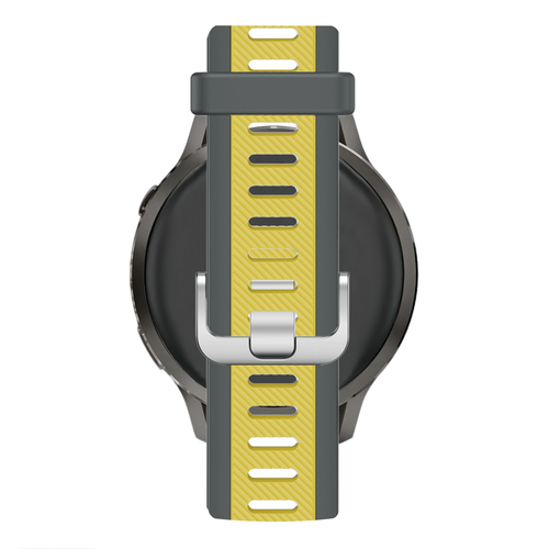 Bandz Garmin Vivomove 3 Dual Buckled Sport Strap (Grey/Yellow)