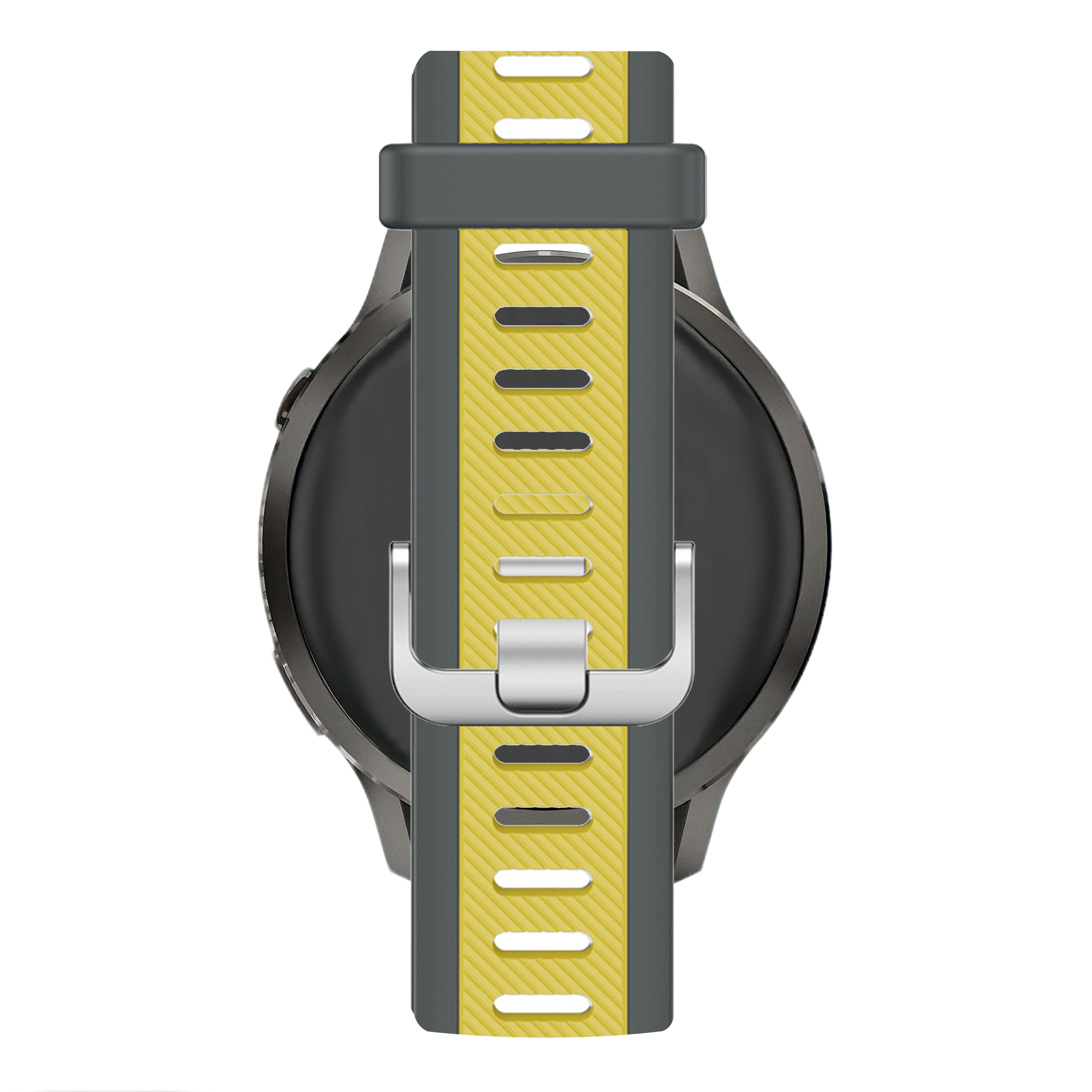 Bandz Garmin Vivomove 3 Dual Buckled Sport Strap (Grey/Yellow)