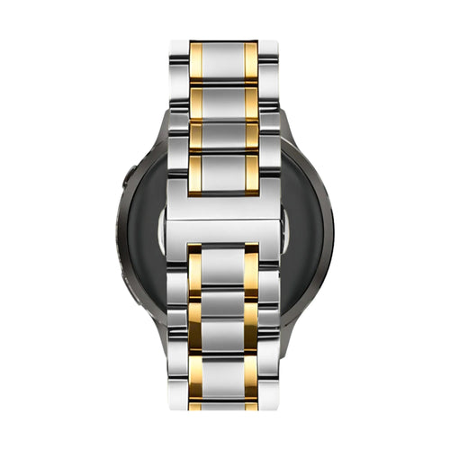 Bandz Garmin Forerunner 70 Stahl Gliederarmband 'Deluxe' (Silber/Gold)