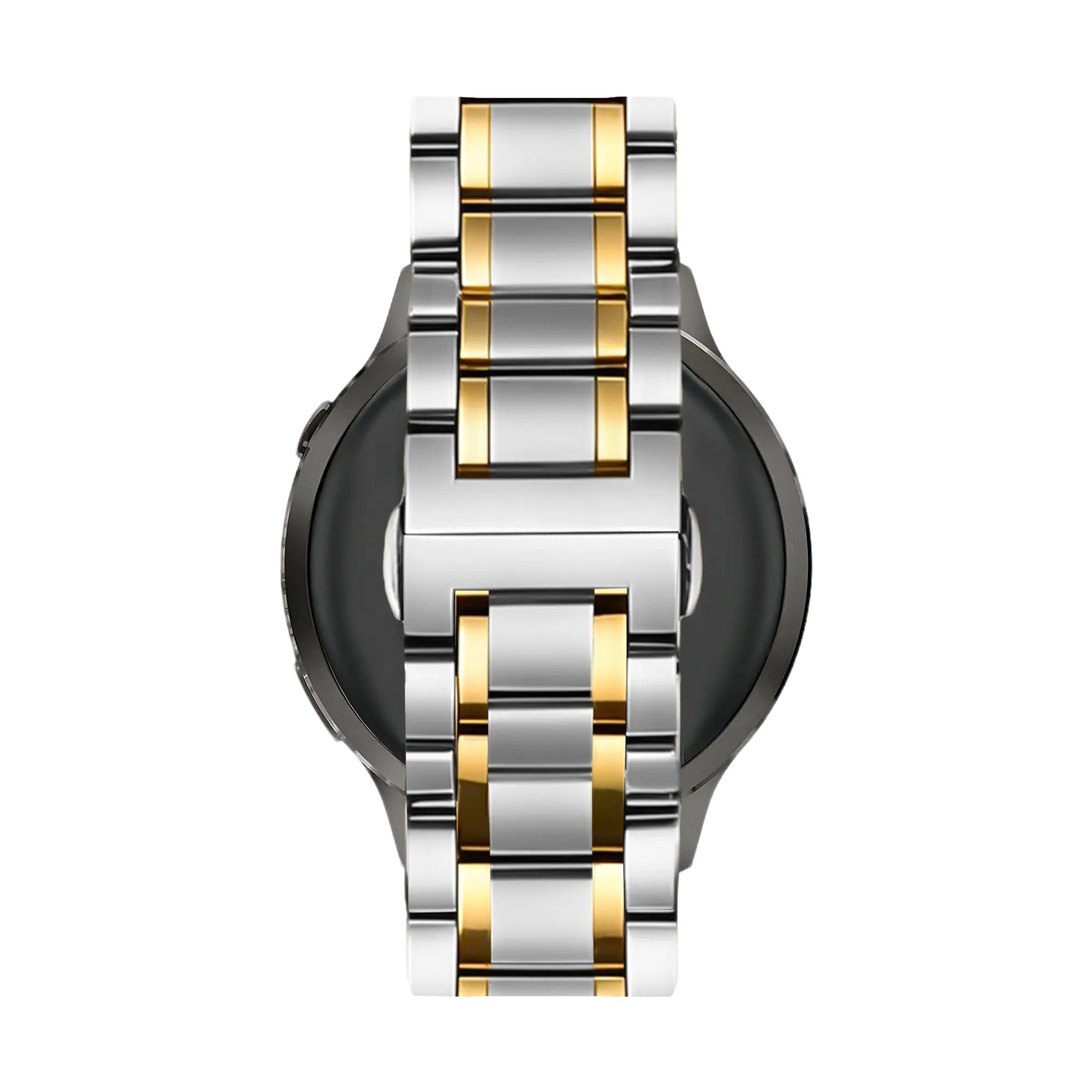 Bandz Garmin Forerunner 70 Stahl Gliederarmband 'Deluxe' (Silber/Gold)