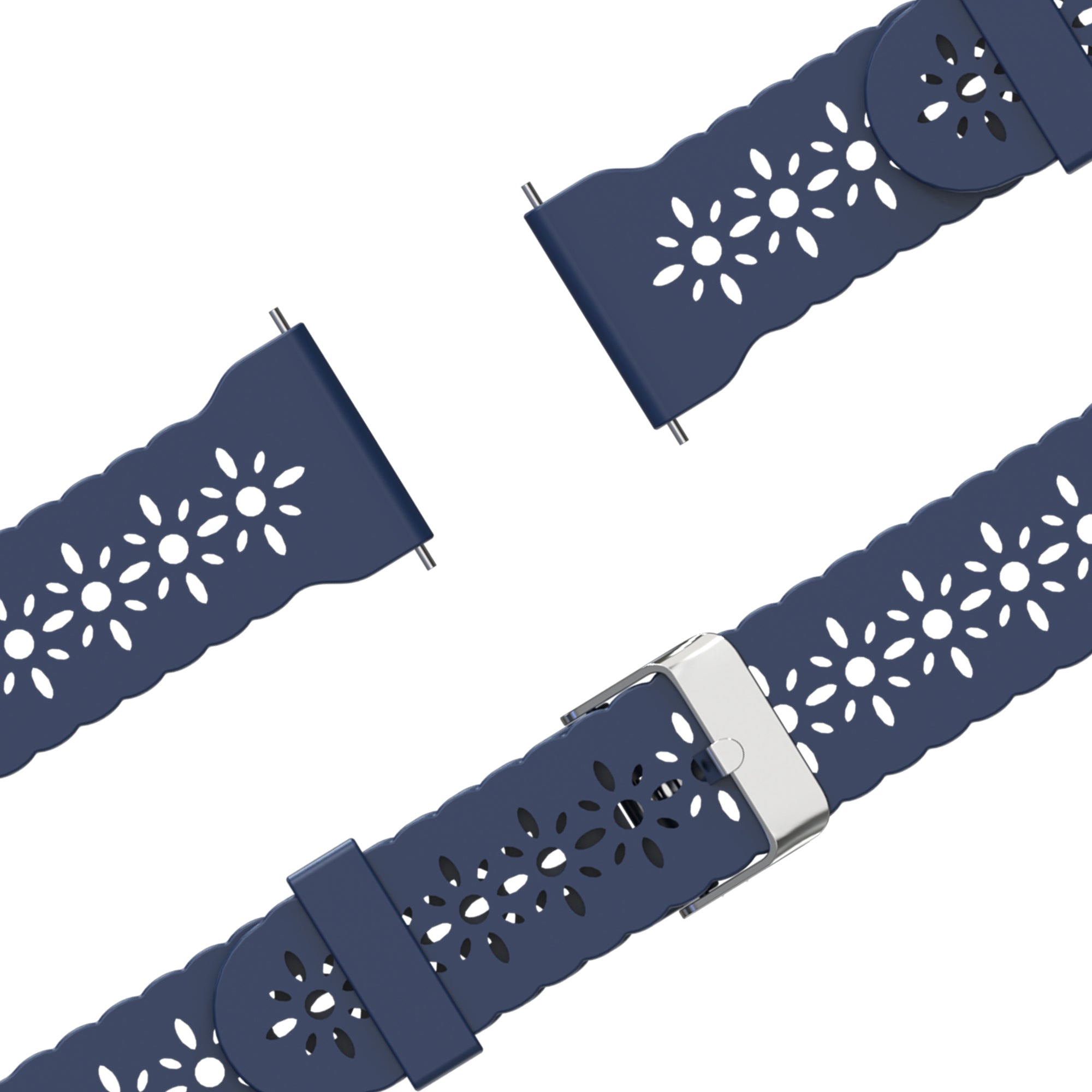 Bandz Garmin Bounce 2 Silicone Strap 'Lace' (Dark Blue)