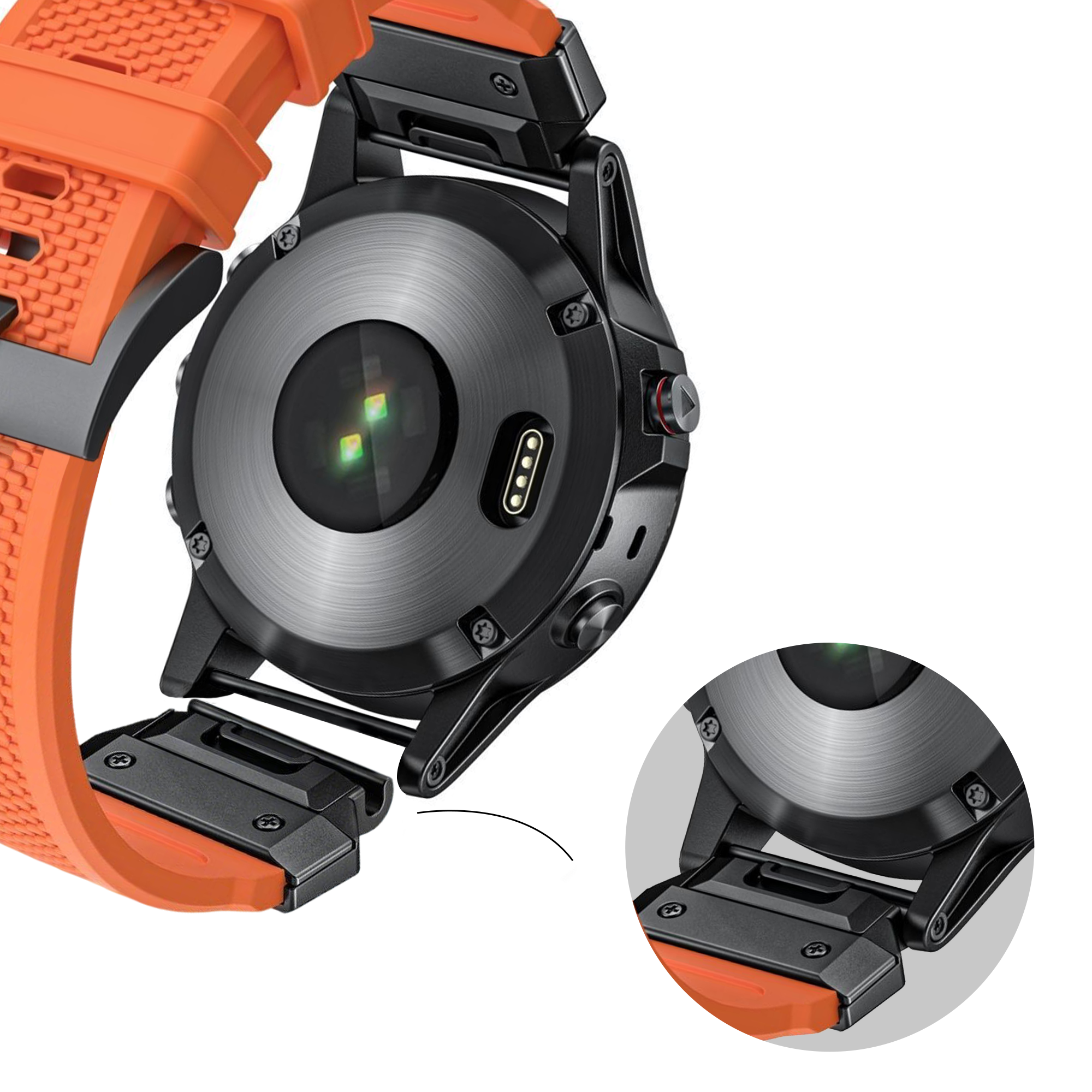 Bandz Garmin Tactix 7 Silicone Strap 'Explorer' (Orange)