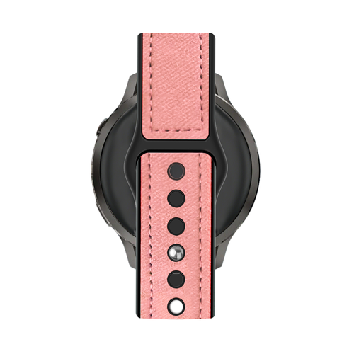 Bandz Garmin Forerunner 165 Leather Strap 'Hybrid' (Pink)