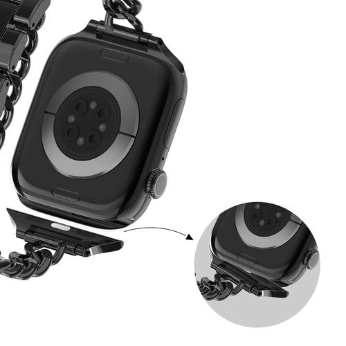 Bandz Apple Watch Steel Strap 'Double Tour' (Black)