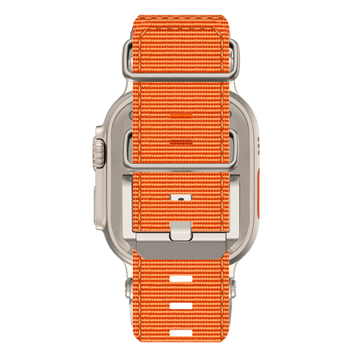 Bandz Apple Watch Nylon Strap 'Explorer' (Orange/Titanium)