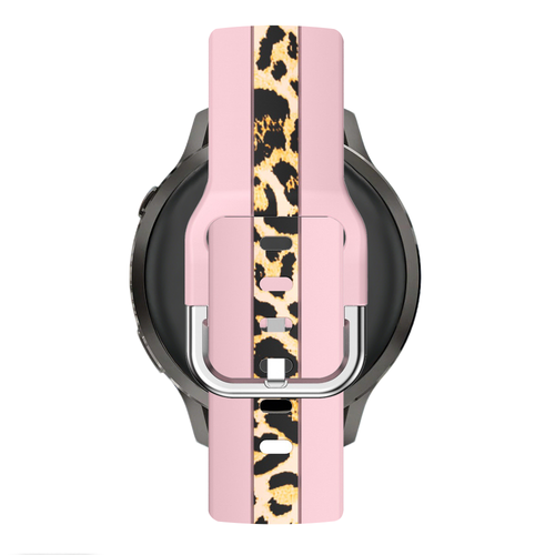Bandz Garmin Forerunner 570 - 42mm Dual Leopard Armband (Hellrosa)