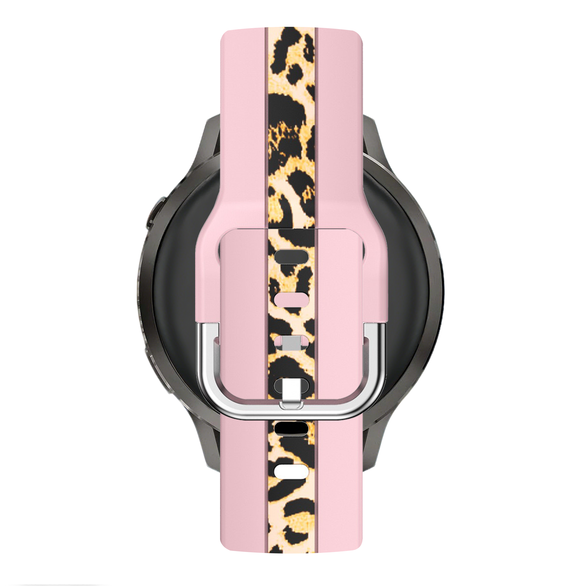 Bandz Garmin Forerunner 570 - 42mm Dual Leopard Armband (Hellrosa)