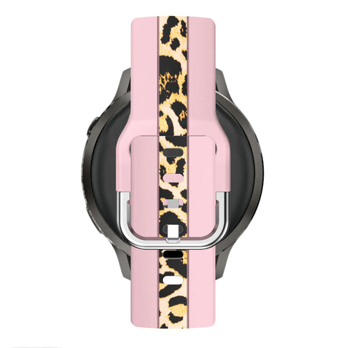 Bandz Garmin Forerunner 70 Dual Leopard Armband (Hellrosa)