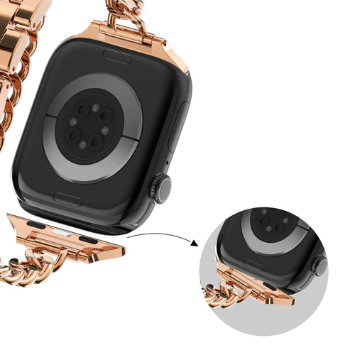 Bandz Apple Watch Steel Strap 'Double Tour' (Rose Gold)