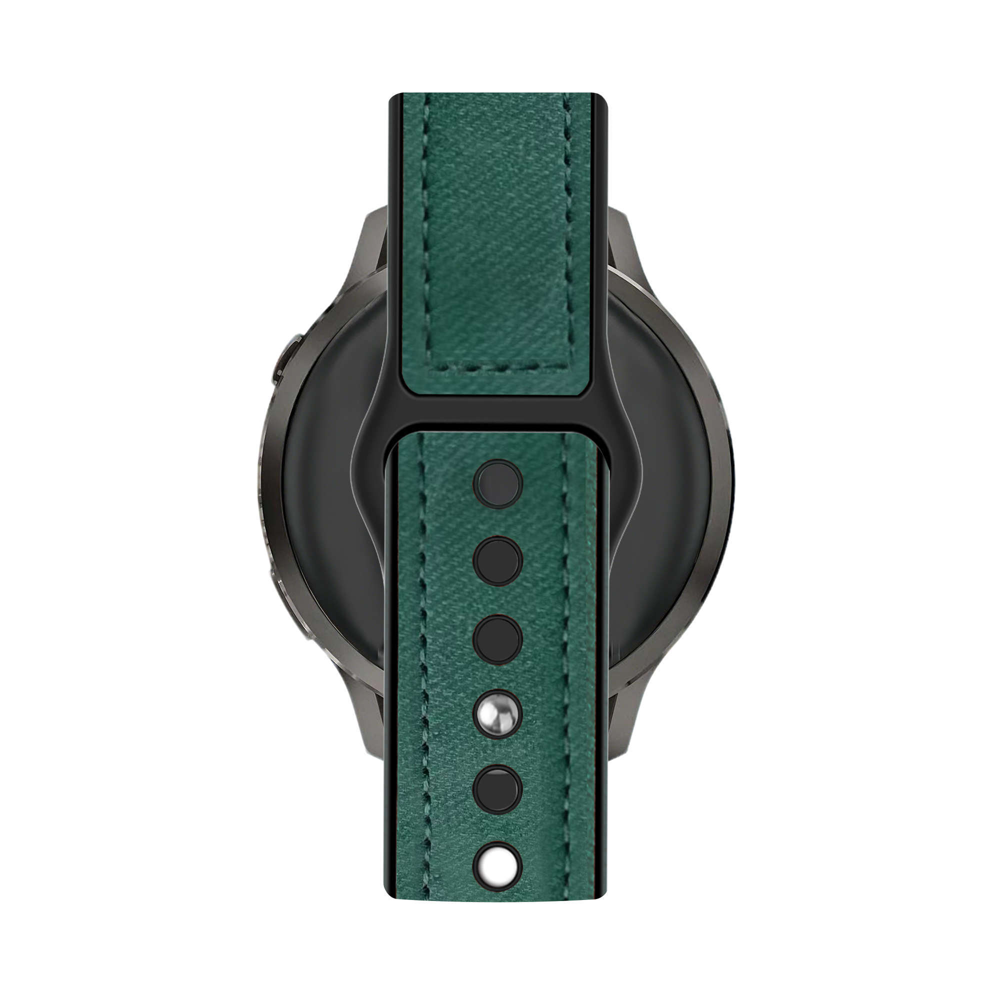 Bandz Garmin Forerunner 255 Leather Strap 'Hybrid' (Green)