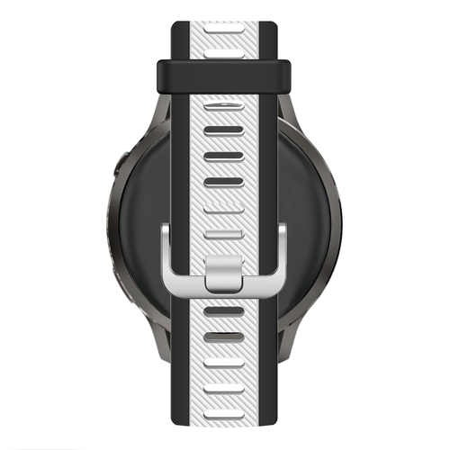 Bandz Garmin Forerunner 245 Dual Sportarmband mit Schnalle (Schwarz/Weiß)