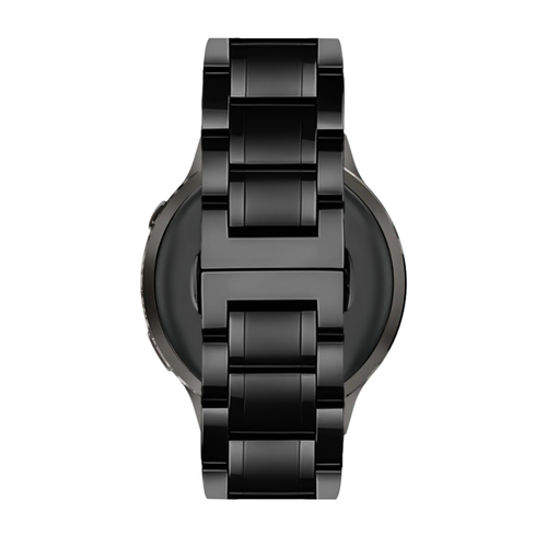 Bandz Garmin Vivoactive 4s stalen schakel band 'Deluxe' (zwart)