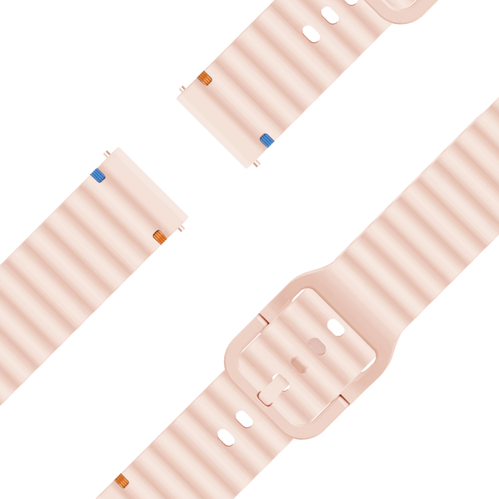 Bandz Garmin Forerunner 265s Silicone Strap 'Wave' (Light Pink)