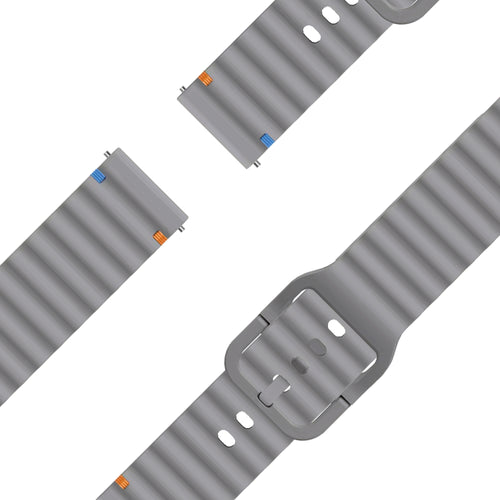 Bandz Bracelet silicone ondulé Garmin Bounce 2 (gris foncé)