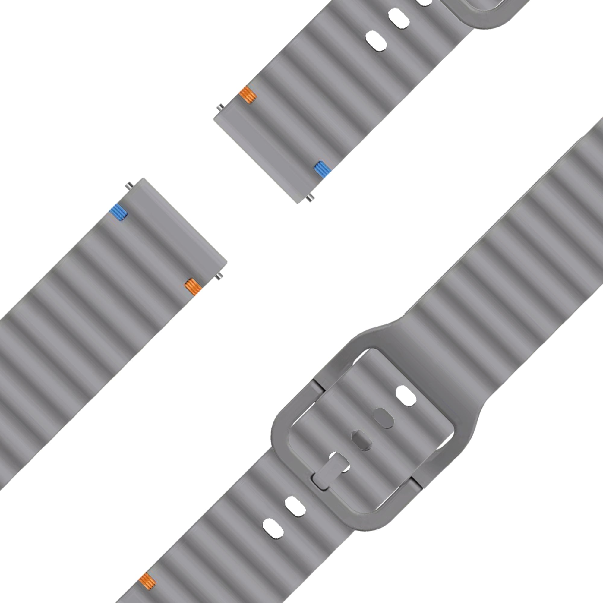 Bandz Garmin Forerunner 645 Silicone Strap 'Wave' (Dark Grey)