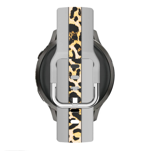 Bandz Garmin Forerunner 70 Dual Leopard Armband (Hellgrau)
