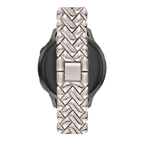 Bandz Huawei Watch 5 - 42mm metalen band 'V-type' (sterrenlicht)