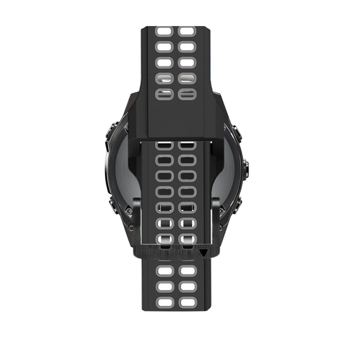 Bandz Garmin D2 Mach 2 - 47mm sport band met gesp (zwart/grijs)