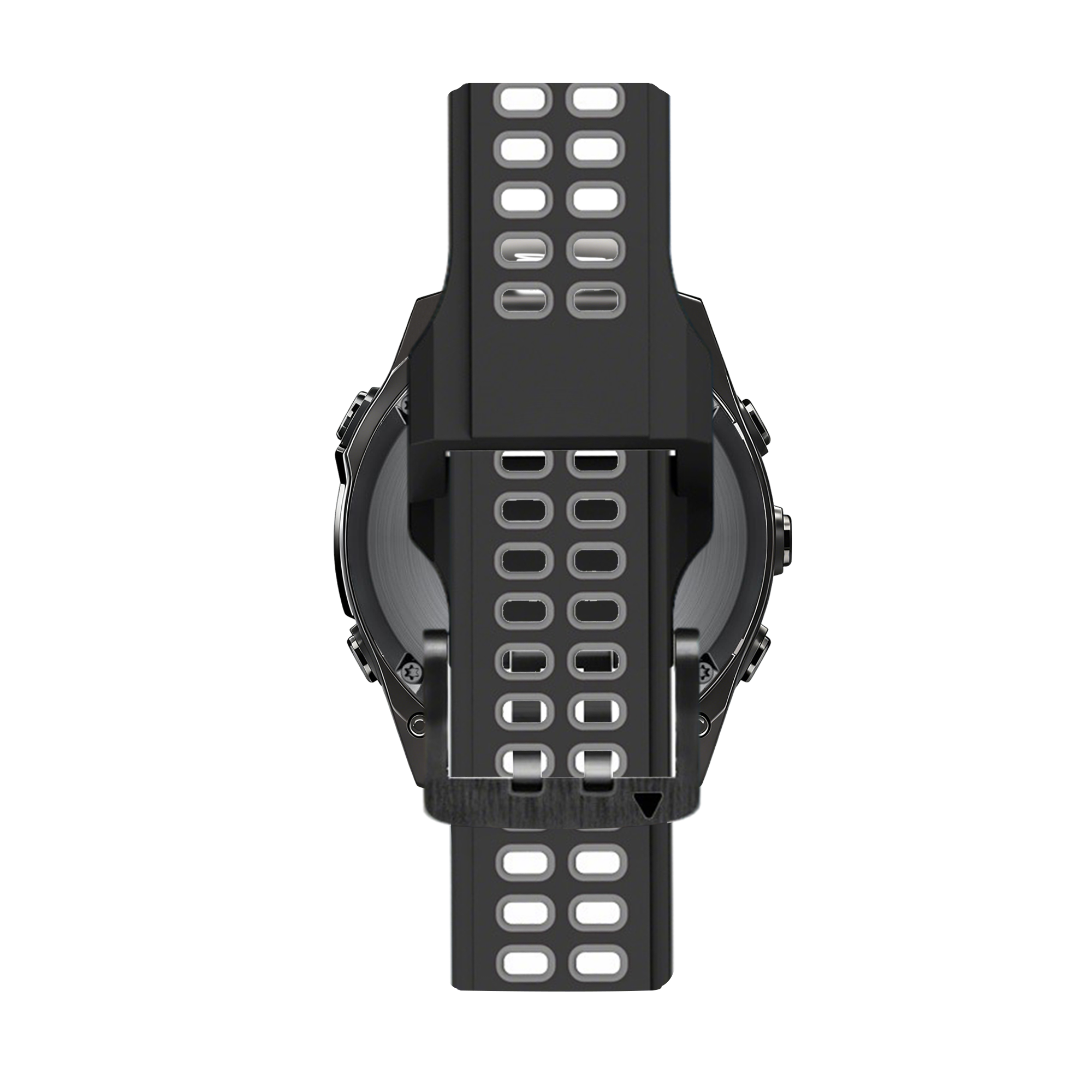 Bandz Garmin D2 Mach 2 - 47mm sport band met gesp (zwart/grijs)