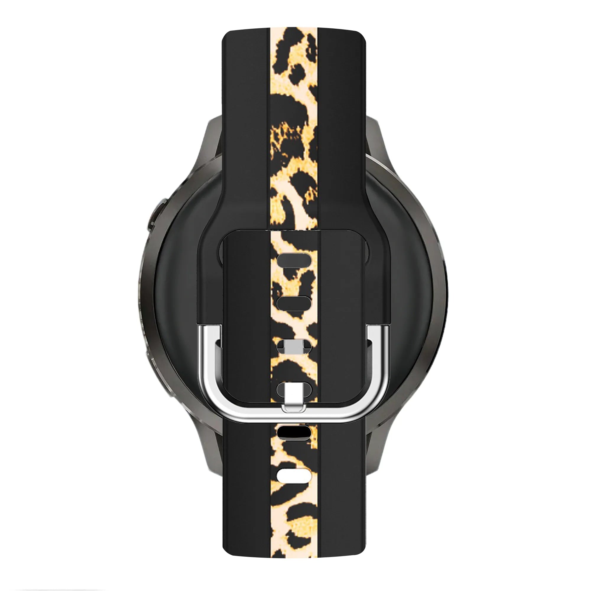 Bandz Garmin Forerunner 70 Dual Leopard Armband (Schwarz)