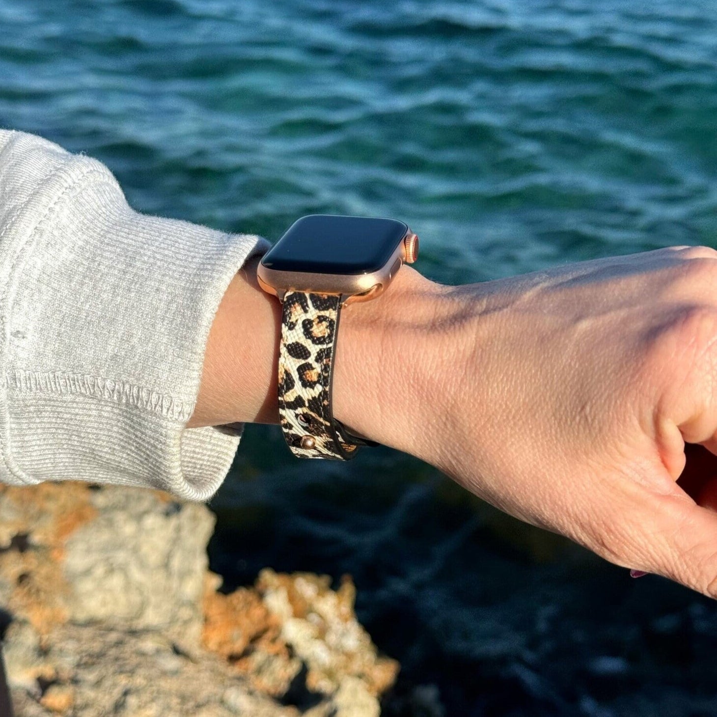 Correa cuero Apple Watch (leopardo)