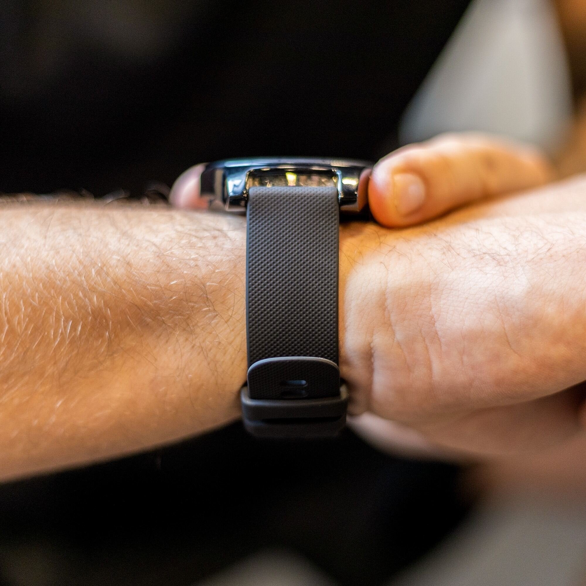 Samsung Galaxy Watch 4 44mm Luxe Siliconen bandje (zwart)