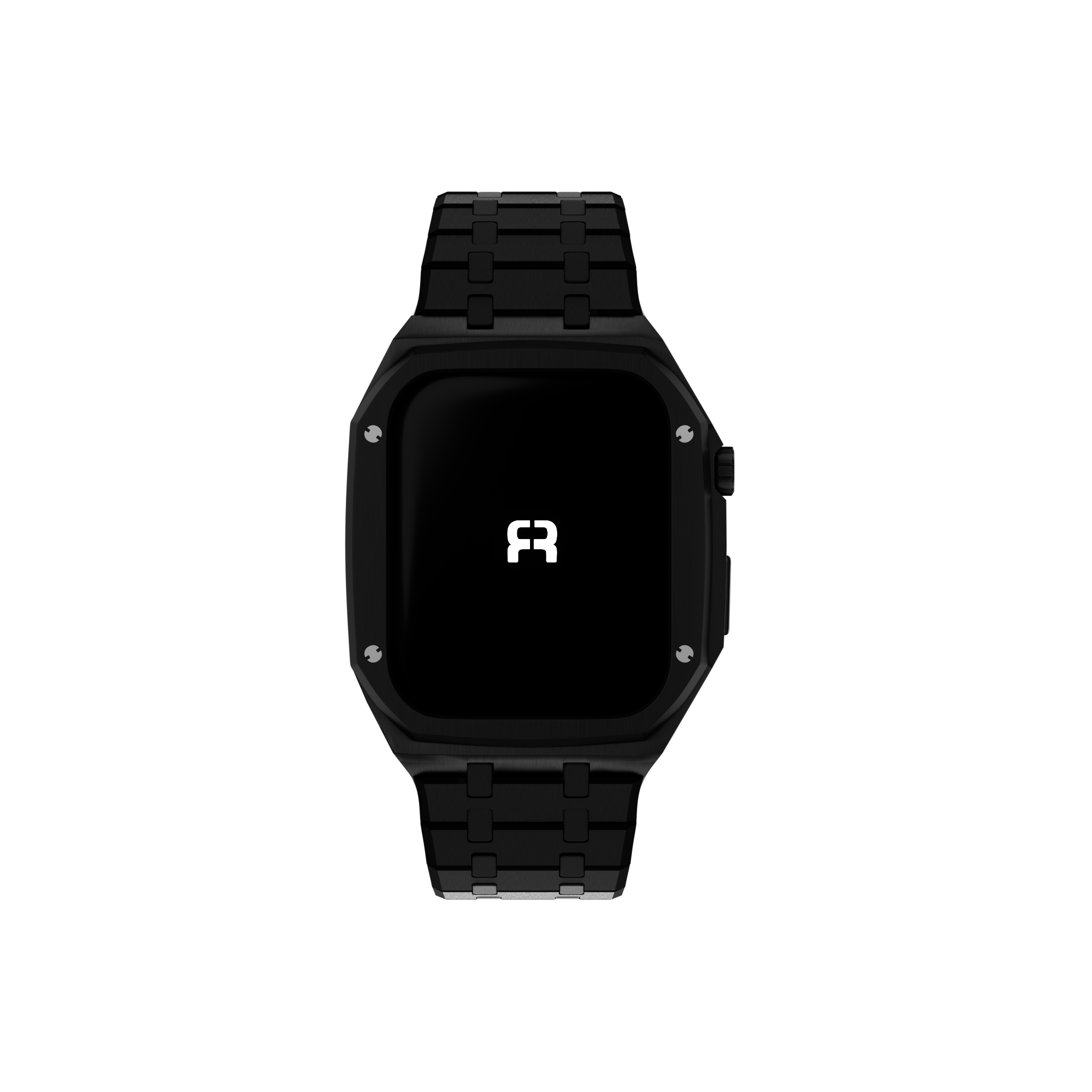 Reqior Apple Watch 45mm Case with Steel Strap (Black)