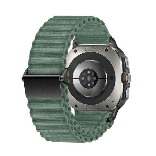 Samsung Galaxy Watch Ultra outdoor nylon bandje (donkergroen)