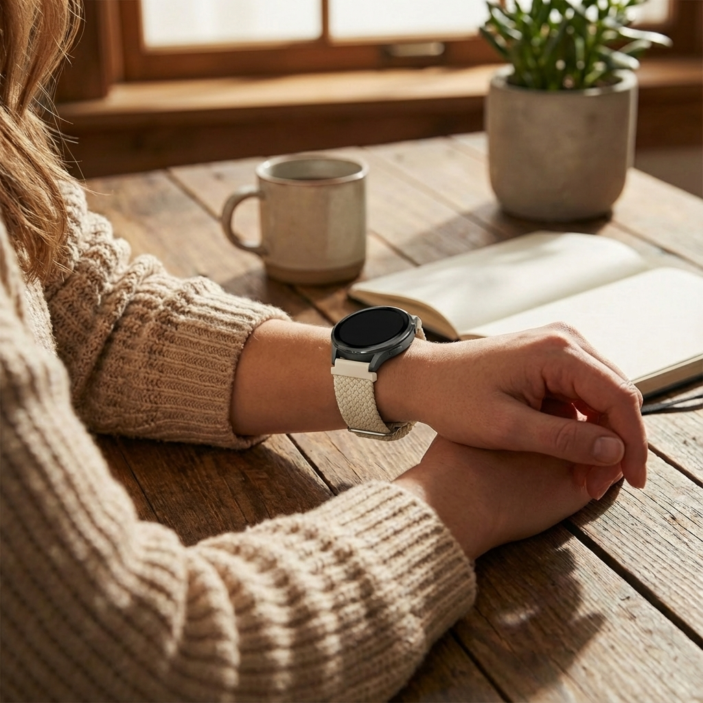 Bandz Garmin Venu 2s Adjustable Braided Strap (Starlight)