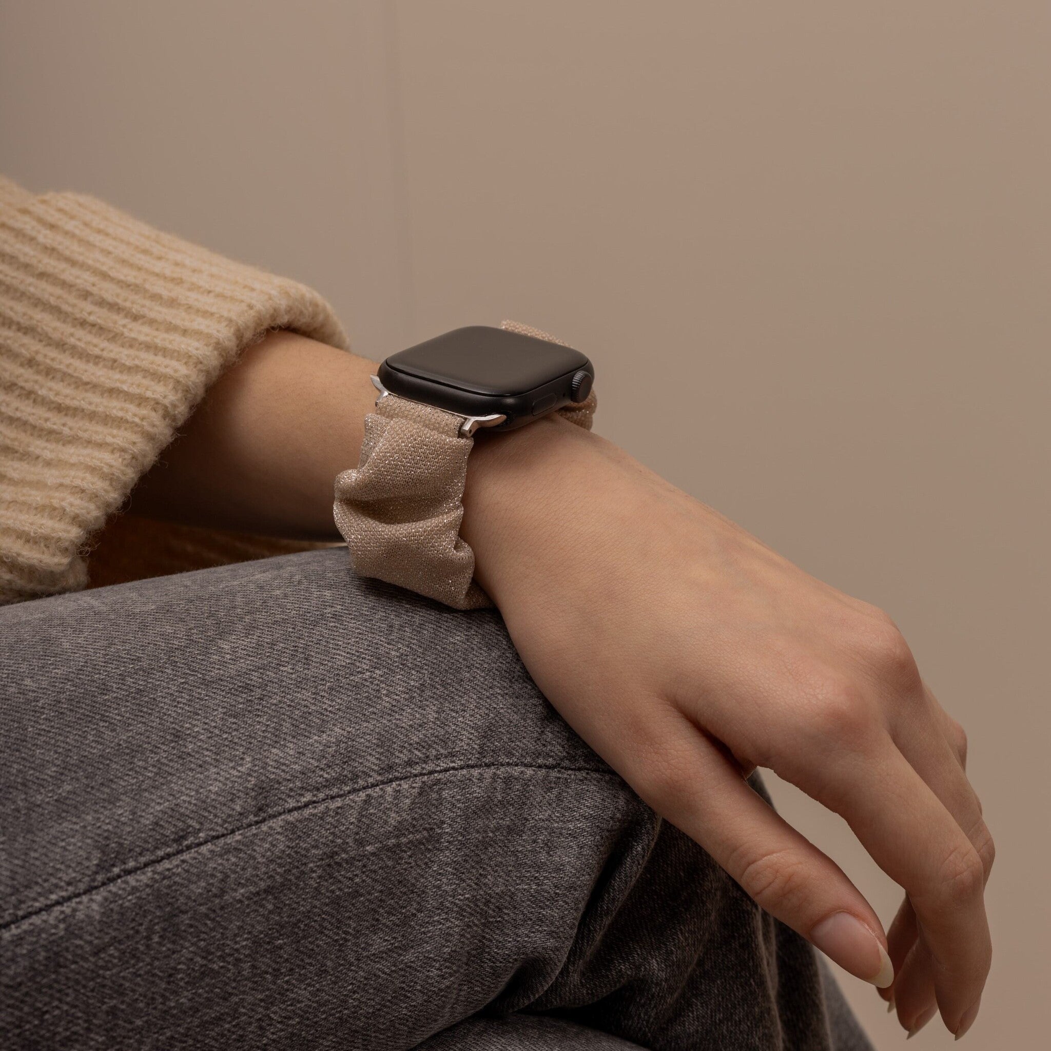 Correa elástica  Apple Watch (beige brillante)