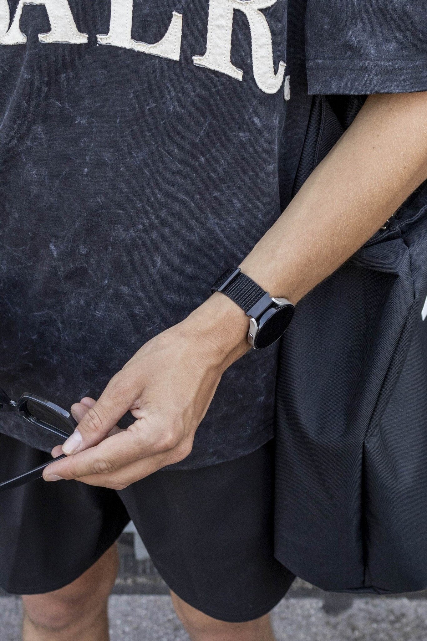 BALR Samsung Galaxy Watch 4 44mm Nylonarmband (Schwarz)