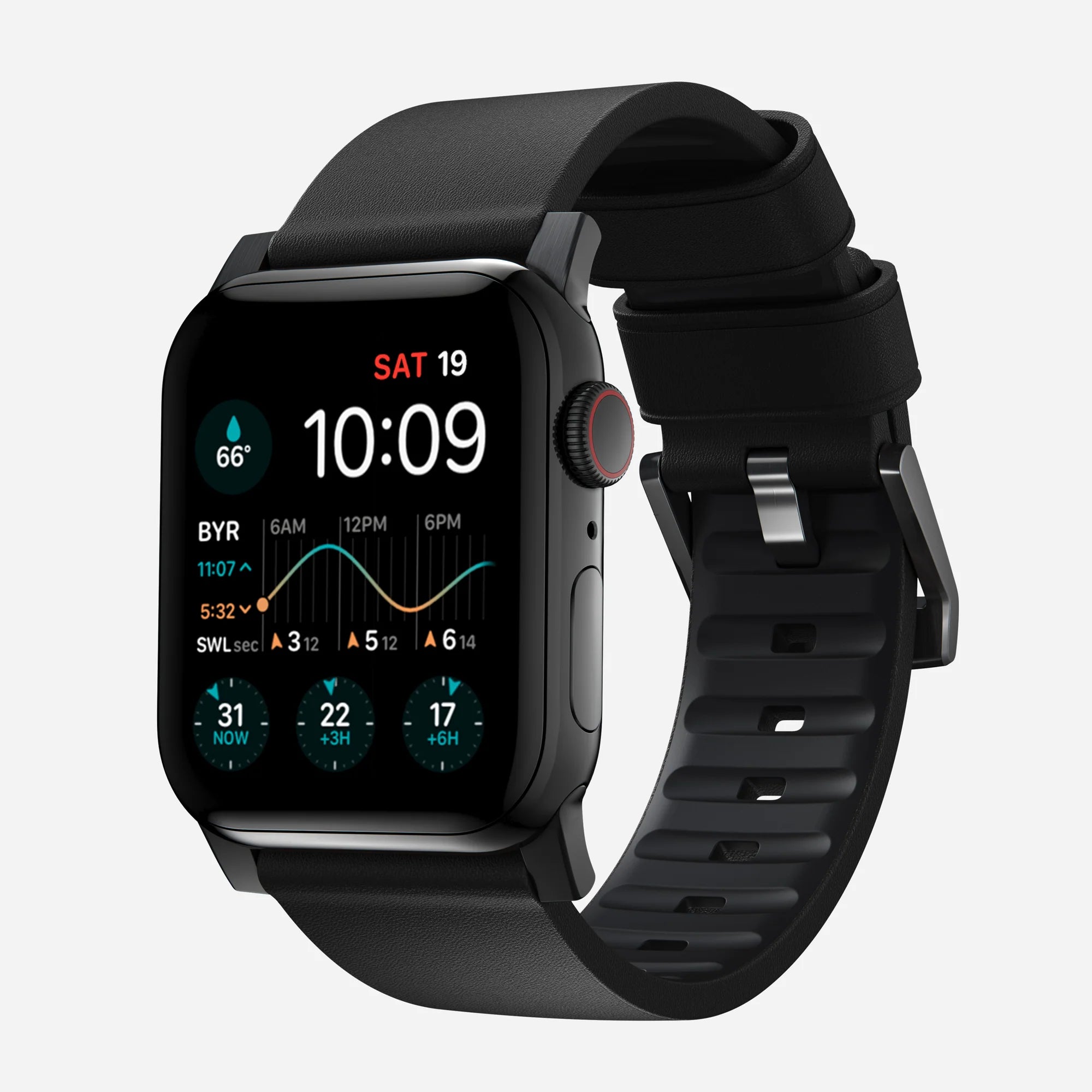 Nomad Active Pro Apple Watch Hybrid-Armband (Schwarz)