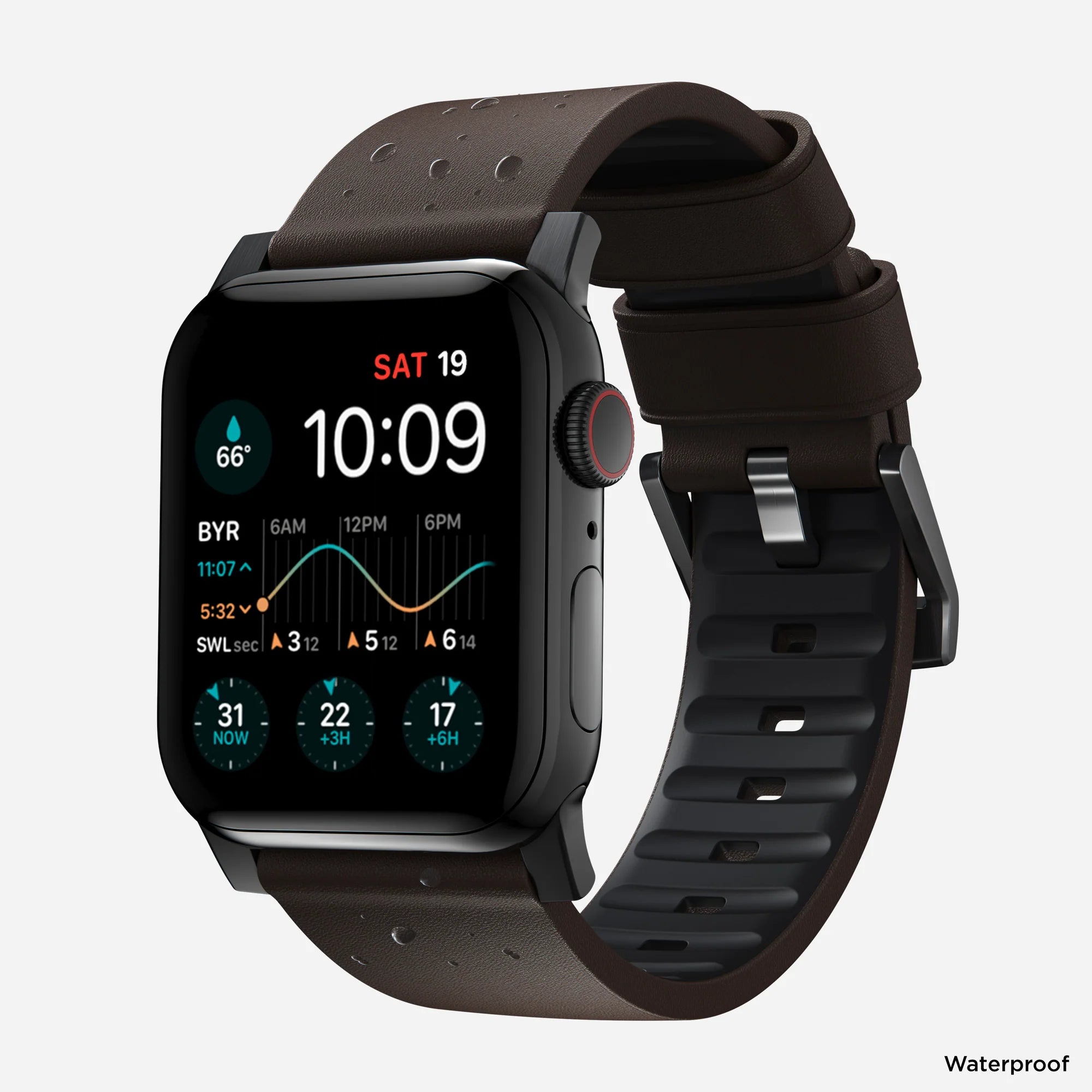Nomad Active Pro Apple Watch Hybrid-Armband (Braun/Schwarz)