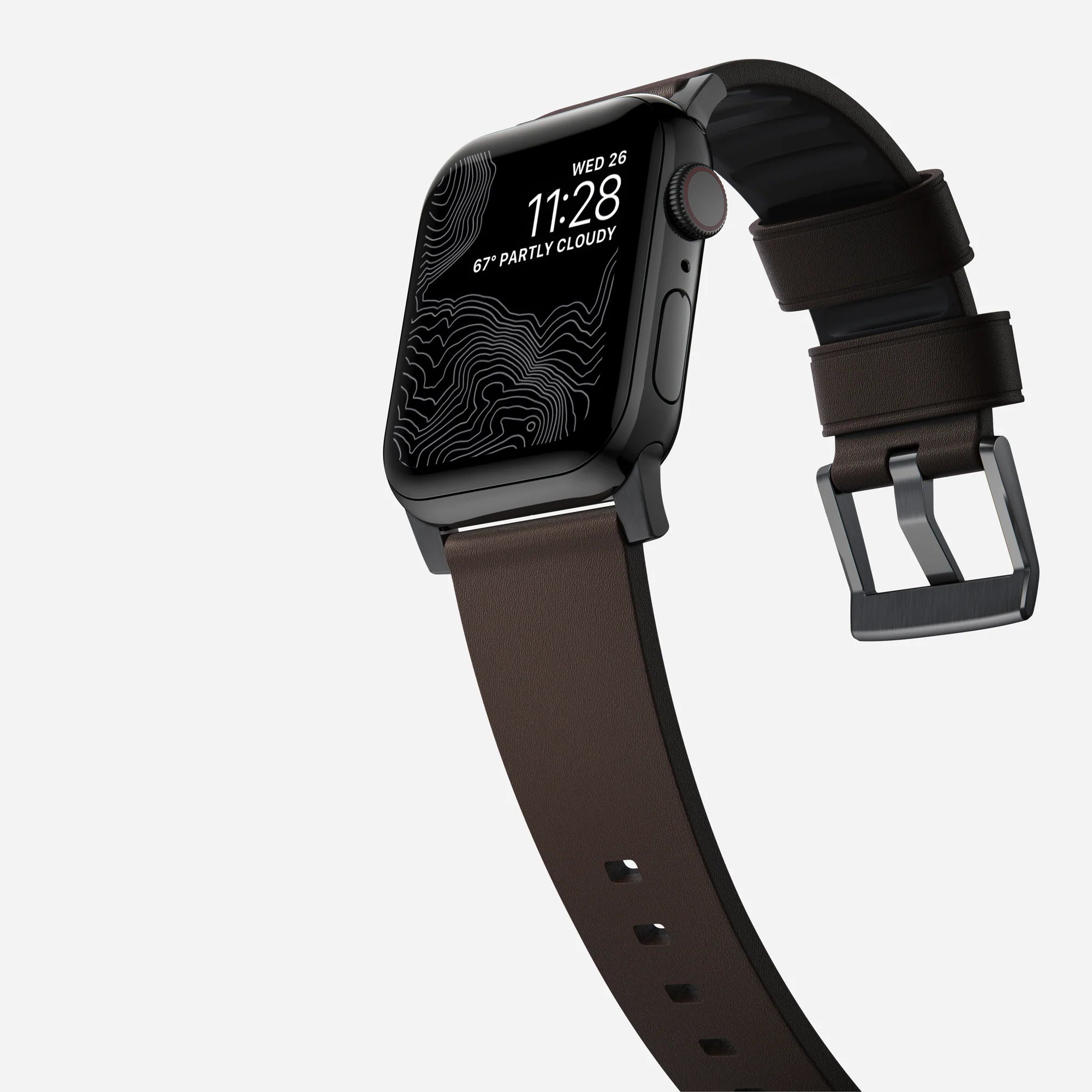 Nomad Active Pro Apple Watch Hybrid-Armband (Braun/Schwarz)