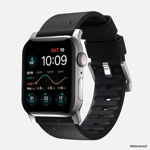 Nomad Bracelet hibrida Apple Watch Active Pro (noir/argenté)