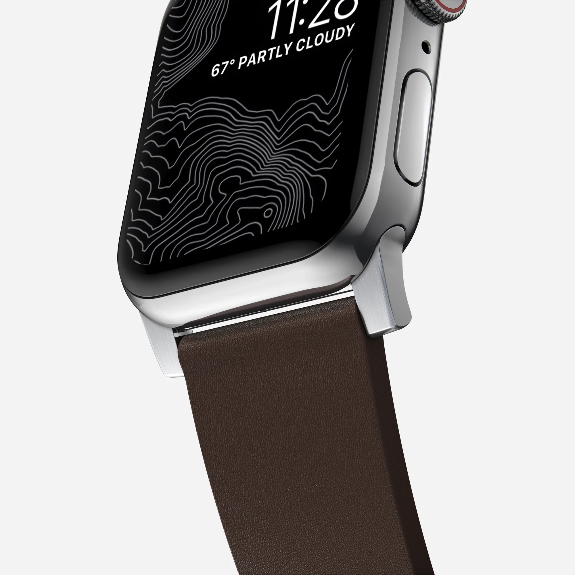 Nomad Active Pro Apple Watch Hybrid-Armband (Braun/Silber)