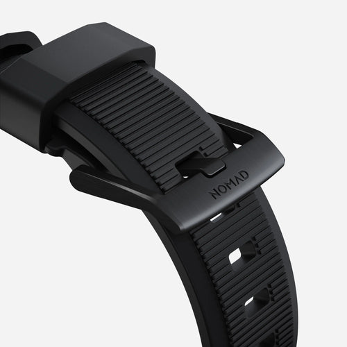 Nomad Correa de silicona resistente Apple Watch (negro)