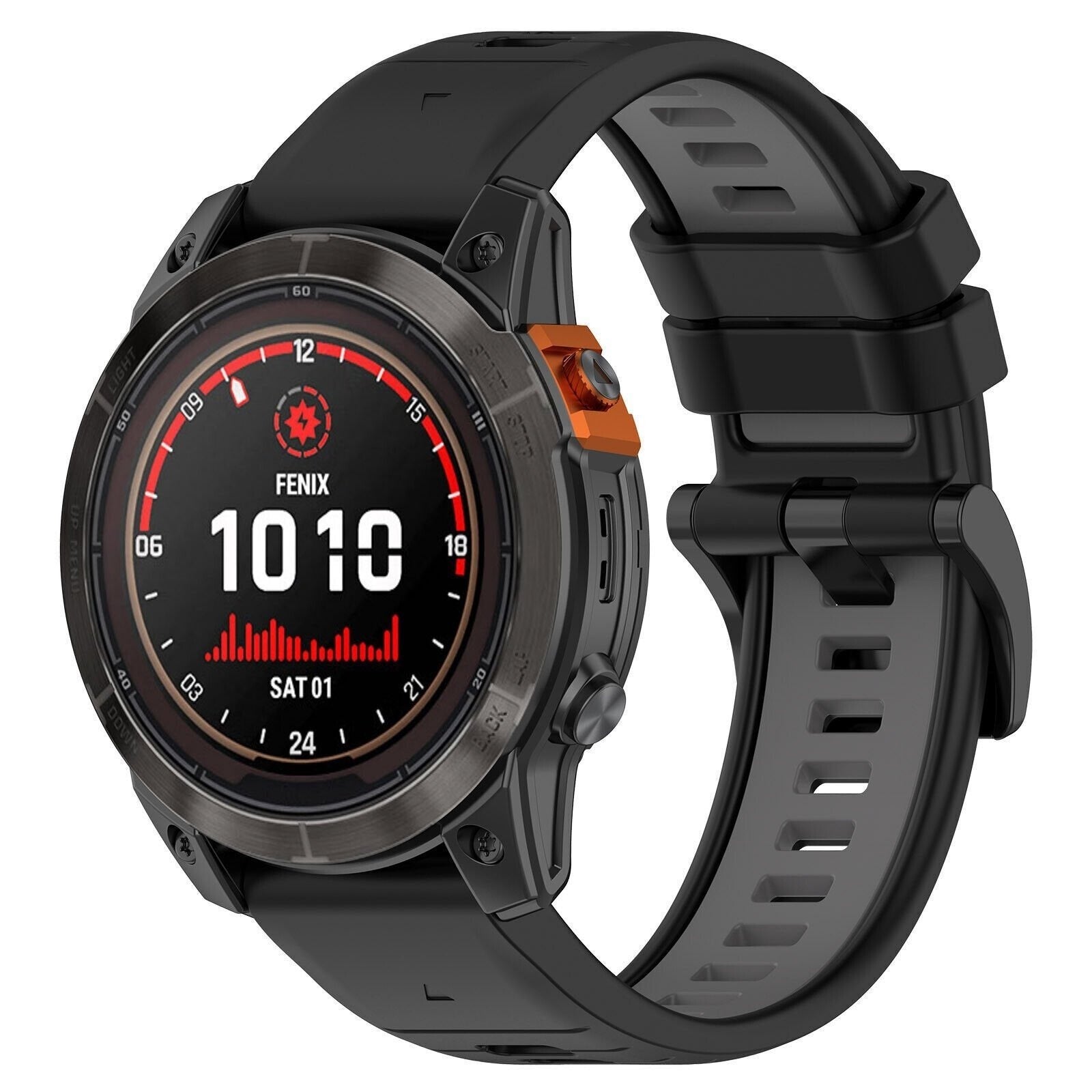 Correa deportiva con hebilla Garmin MARQ (negro/gris)