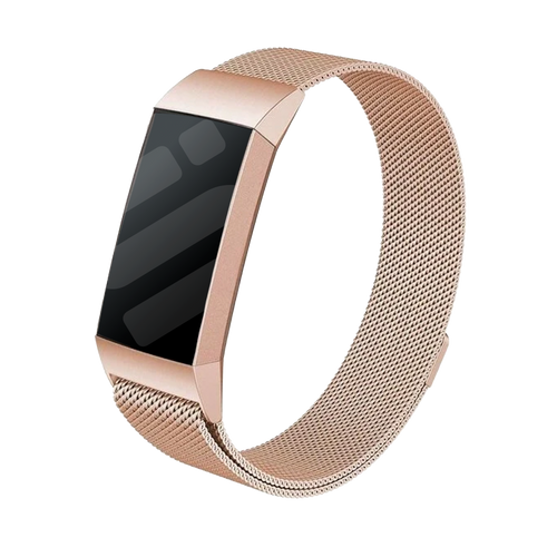 Fitbit Charge 3 Milanese-Armband (Roségold)