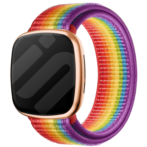 Fitbit Versa 3 Nylon Strap (Rainbow)