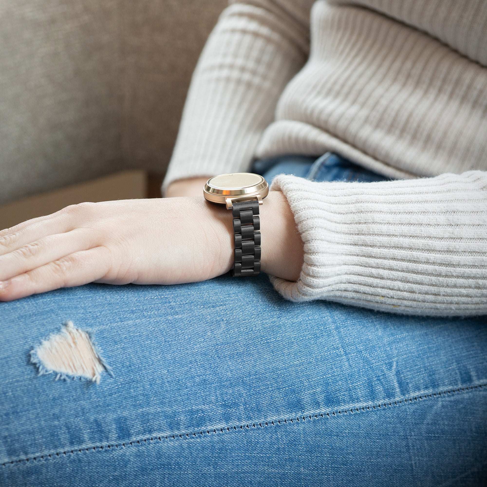 Garmin Lily Steel Strap (Black)