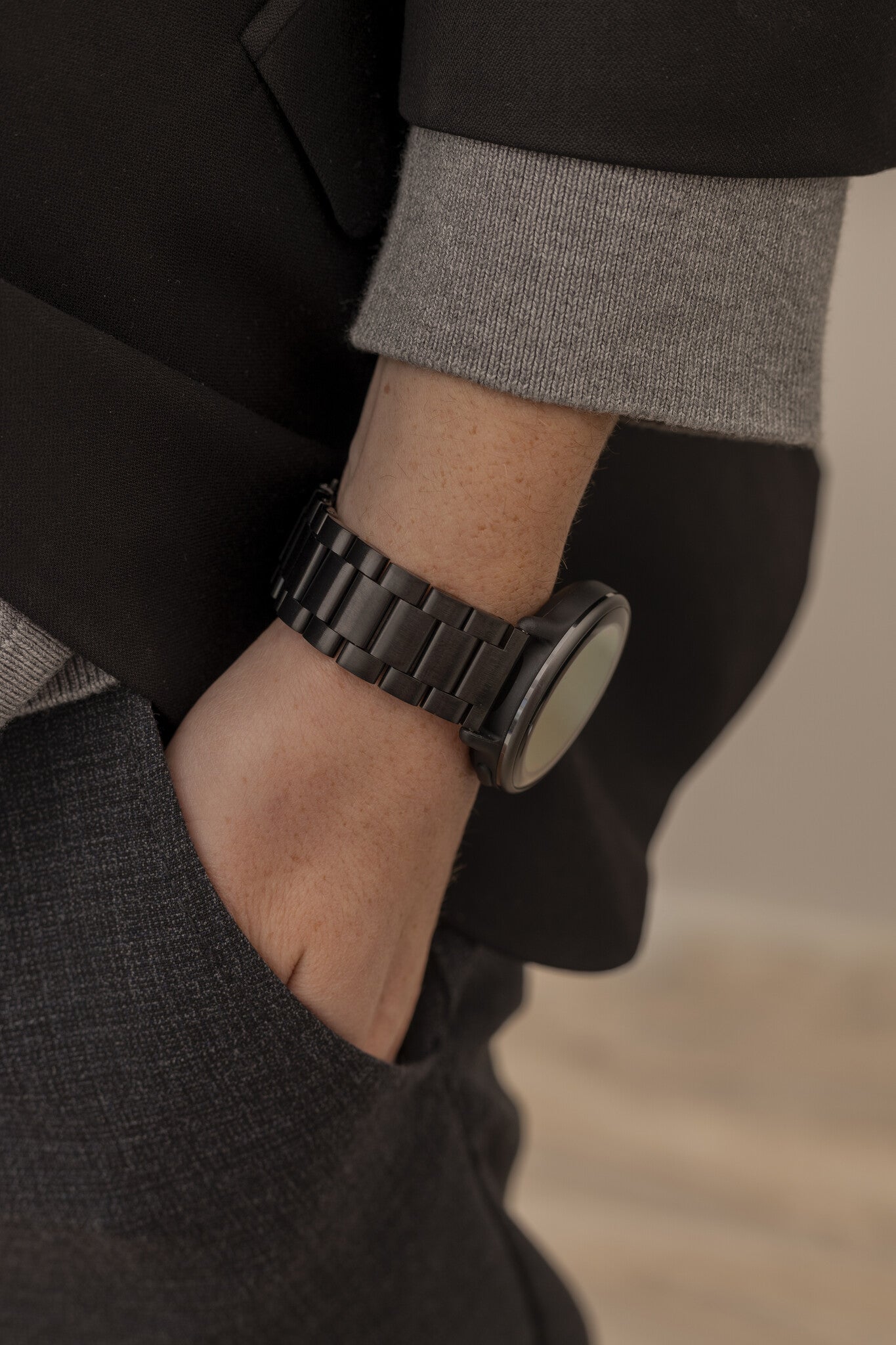 Samsung Galaxy Watch 4 - 44mm stalen band (zwart)
