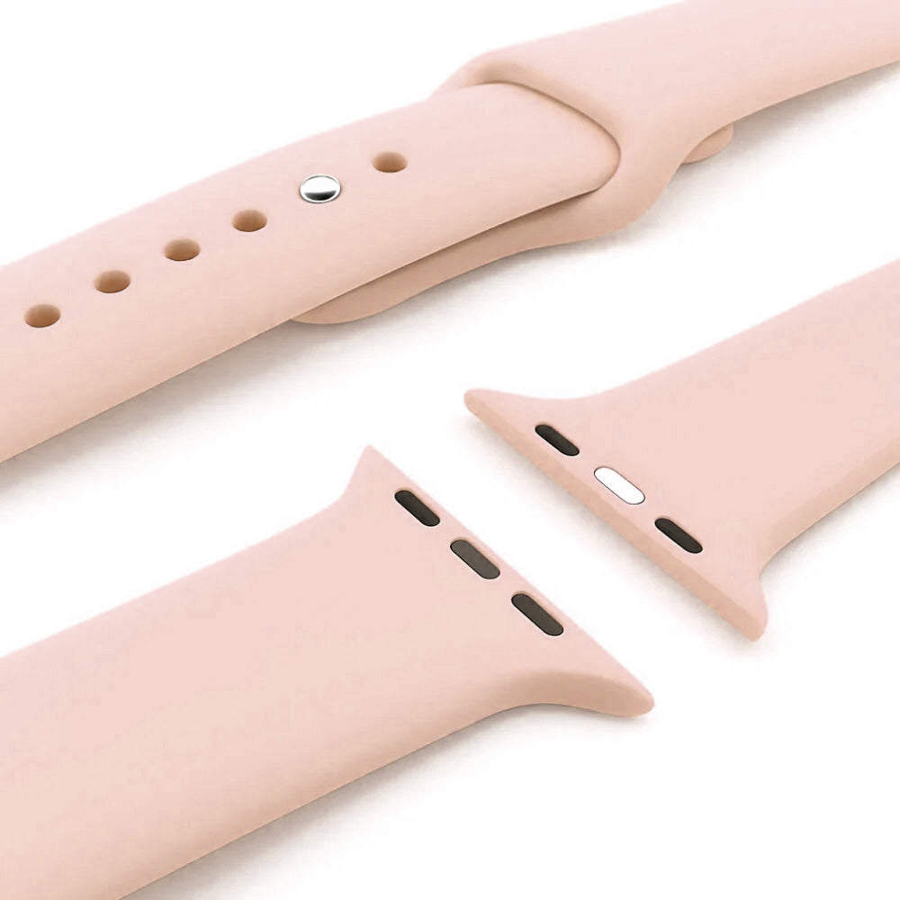 Correa de silicona Apple Watch (rosa suave)