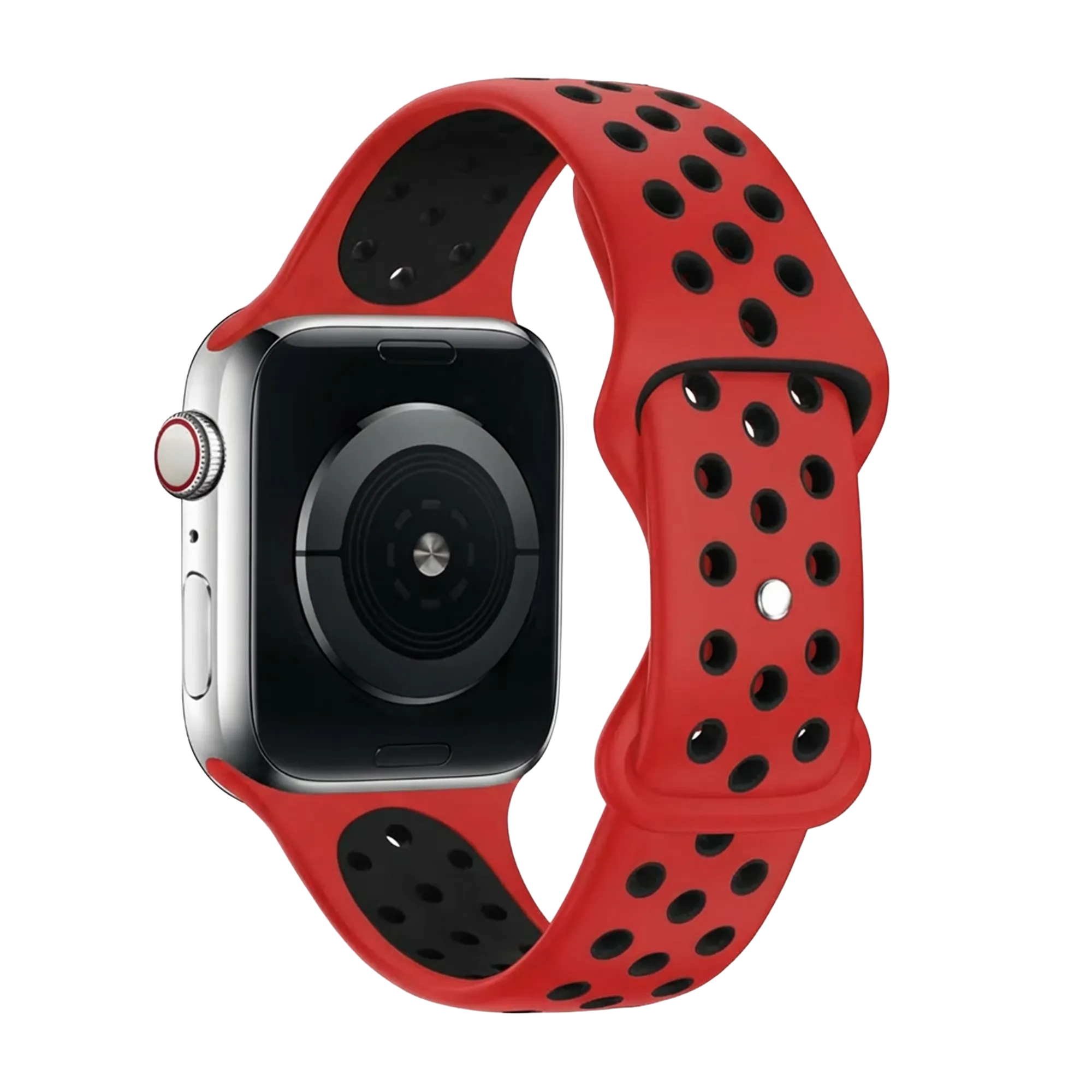 Apple Watch sport bandje (rood/zwart)