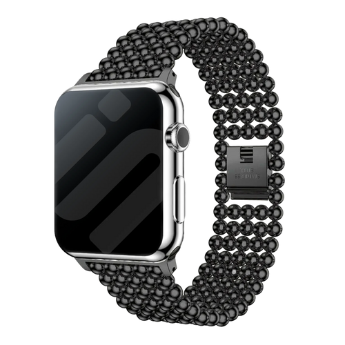 Apple Watch Beaded Steel Strap (Black)