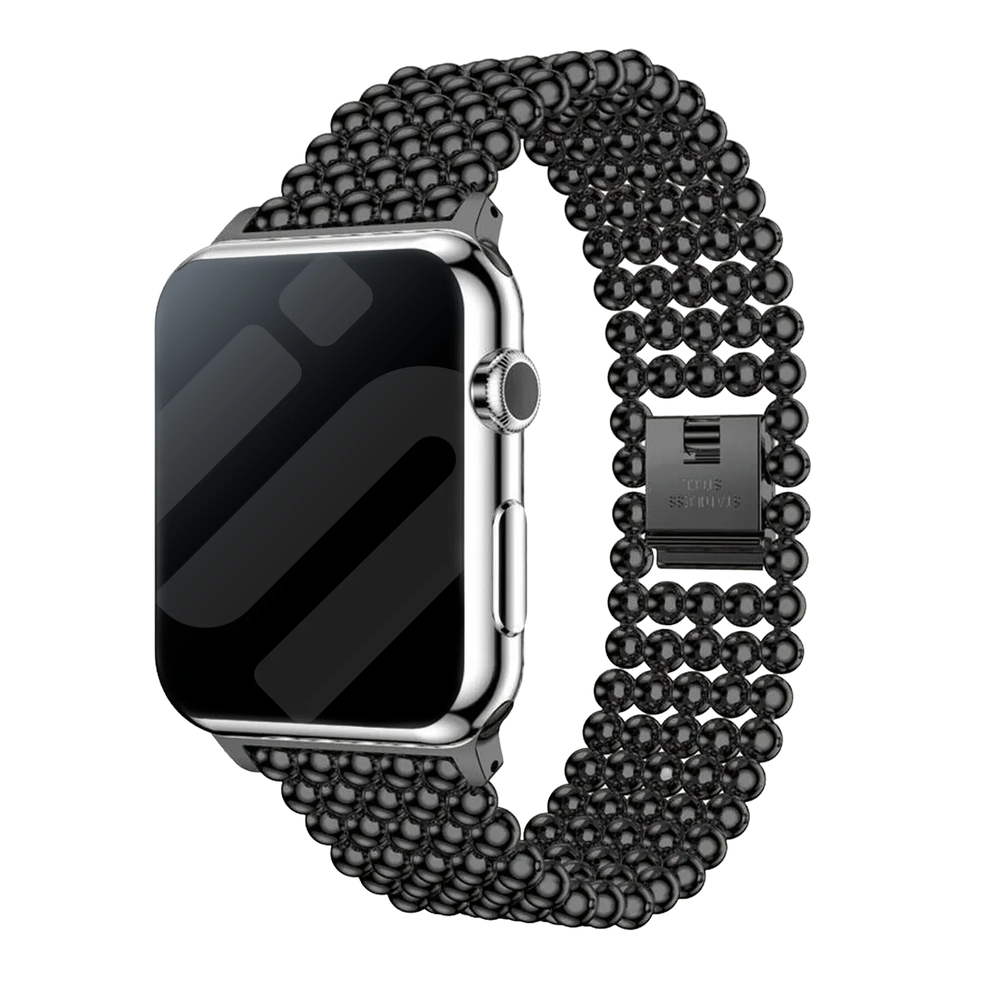 Apple Watch stalen kralen band (zwart)