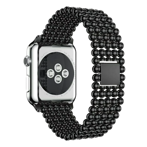 Apple Watch Beaded Steel Strap (Black)